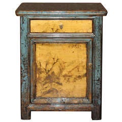 Blue Painted Side Chest