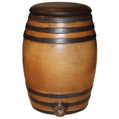 Antique Glazed Barrel Stool