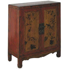 Chinese 2 Door Painted Chest
