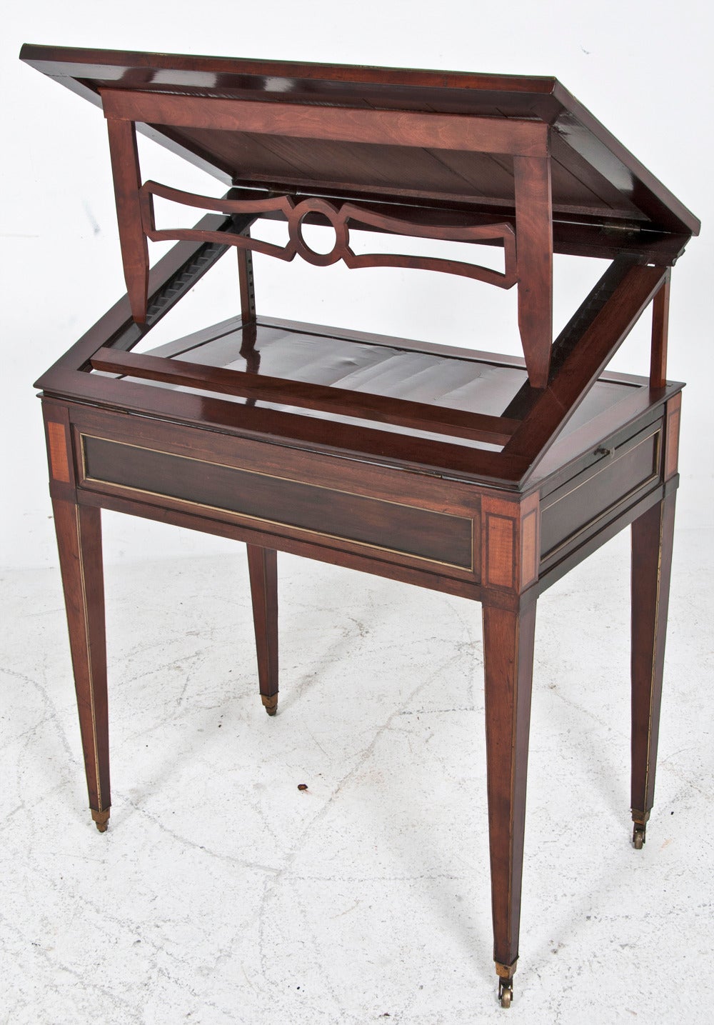 Baltic Inlaid Brass-Mounted Architect's Desk 1