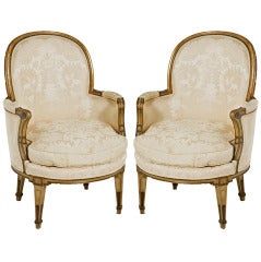 Pair of French Club Chairs (Bergers)