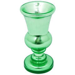 Green Mercury Glass Goblet