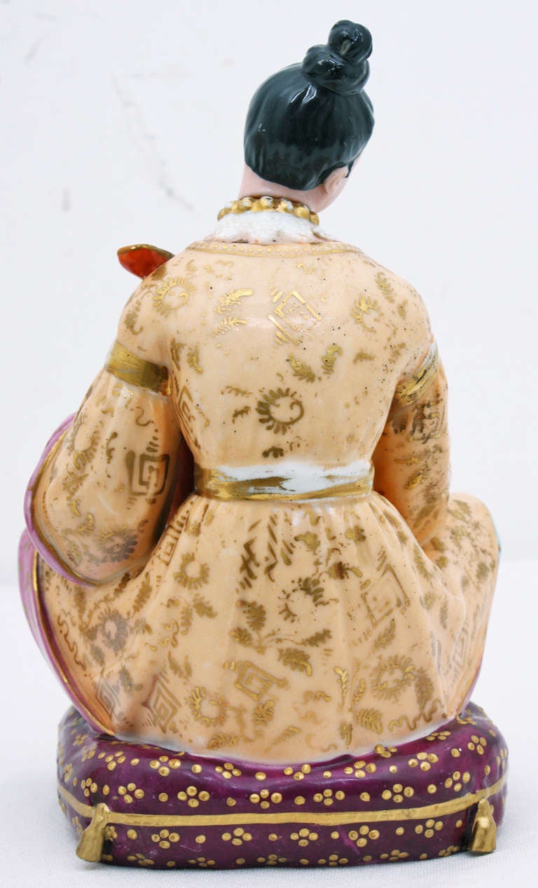 Pareja francesa de frascos de perfume de porcelana Jacop Petit Chinoiserie 2