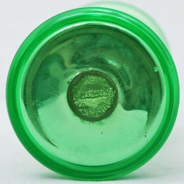 English Green Mercury Glass Goblet