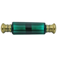 Green Glass Double Scent Bottle