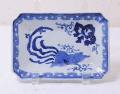 Japanese Blue and White Porcelain Imari Dish