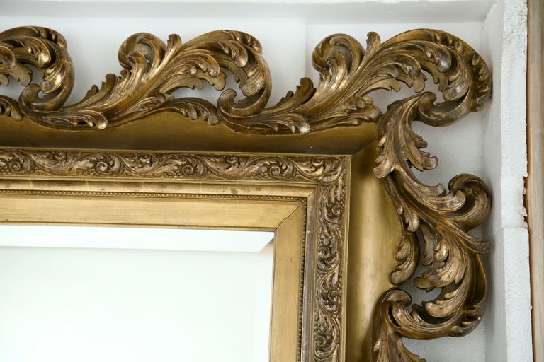 Gilt A 19th century Italian Massive Baroque Style Mirror, 77″ x 66″
