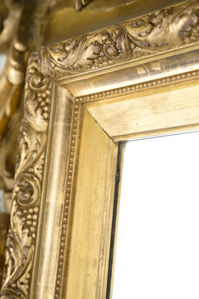 Gesso A 19th century Italian Massive Baroque Style Mirror, 77″ x 66″