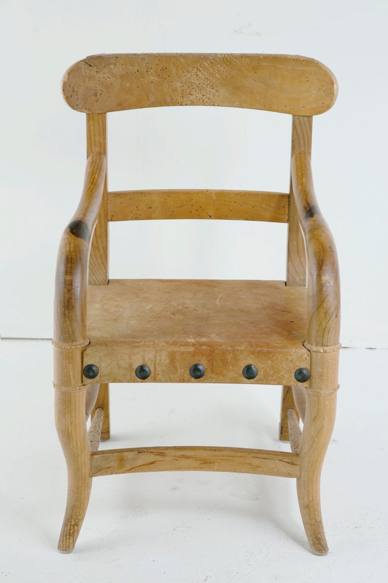 Leather Rustic Michael Taylor Chair
