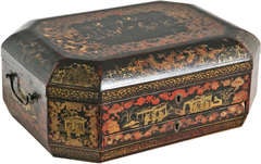 Chinoiserie Lacquered Work Box