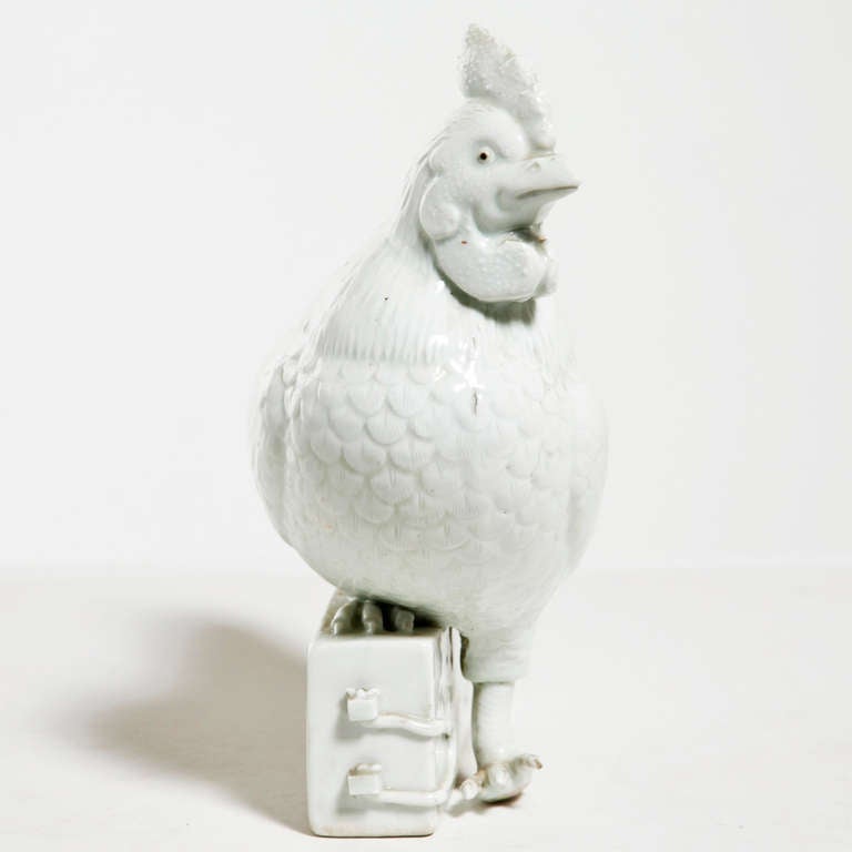 Qing Period Ceramic Rooster In Good Condition In San Francisco, CA