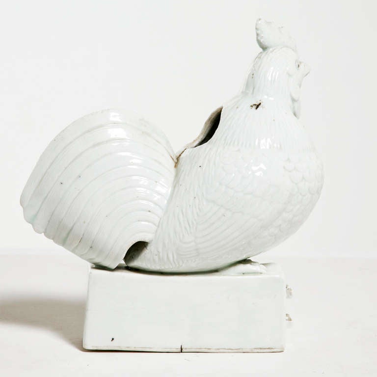 19th Century Qing Period Ceramic Rooster