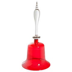 Antique Oversized Red Glass Bell