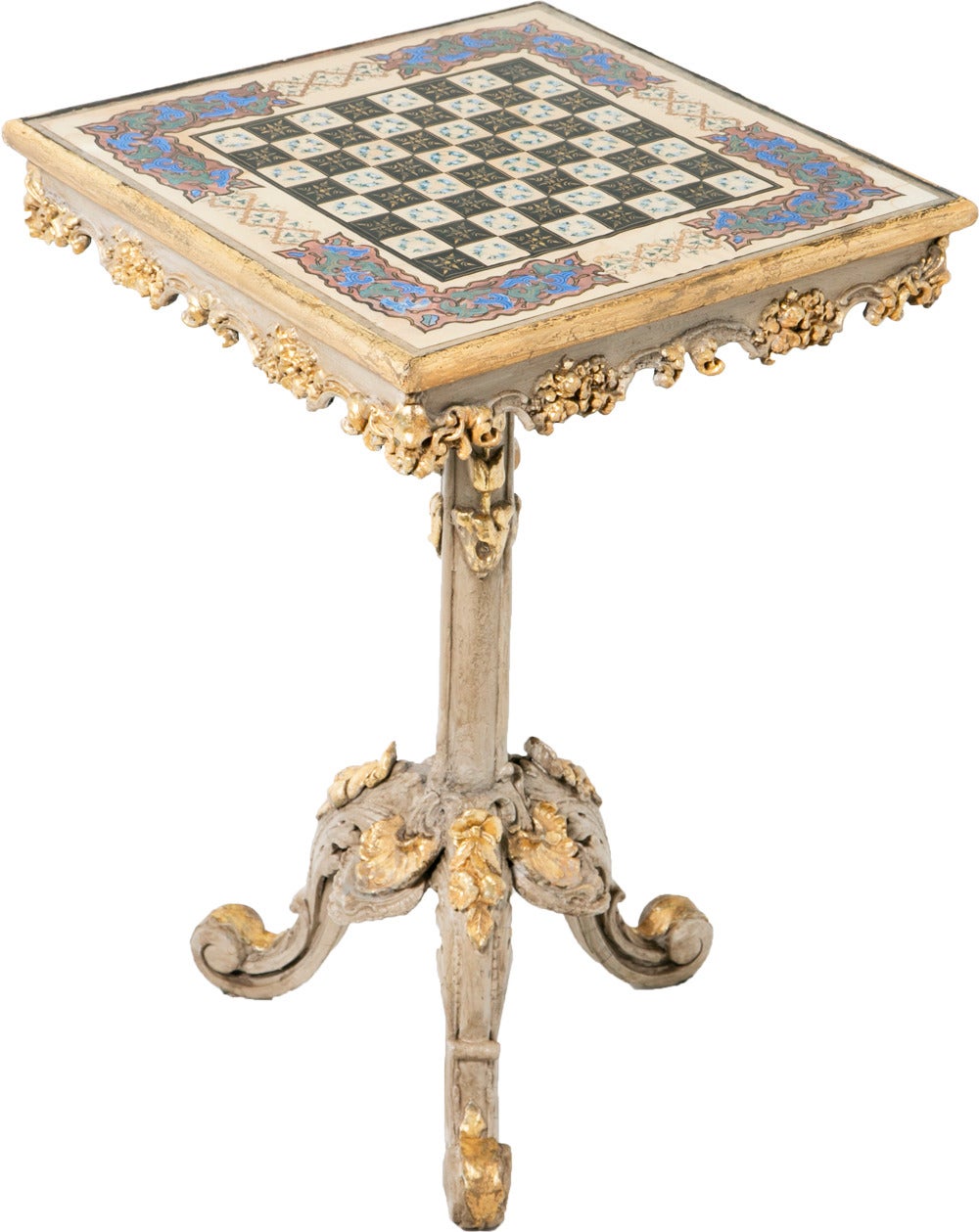 A 19th Century Italian Painted and Gilt Game Table