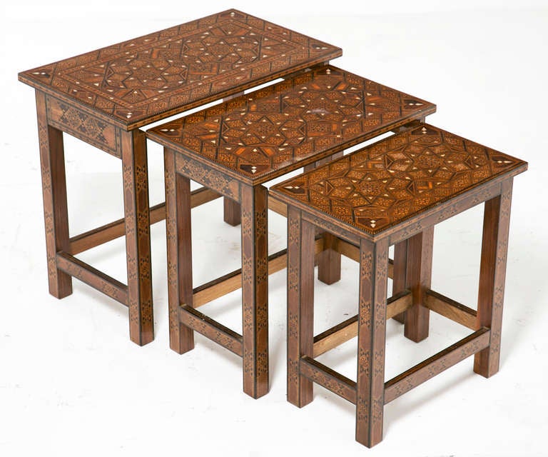 Syrian Inlaid Nesting Tables 1