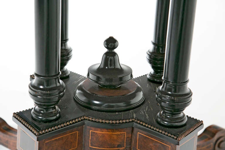 19th Century Victorian Inlaid Walnut Oval Loo Table, circa 1870