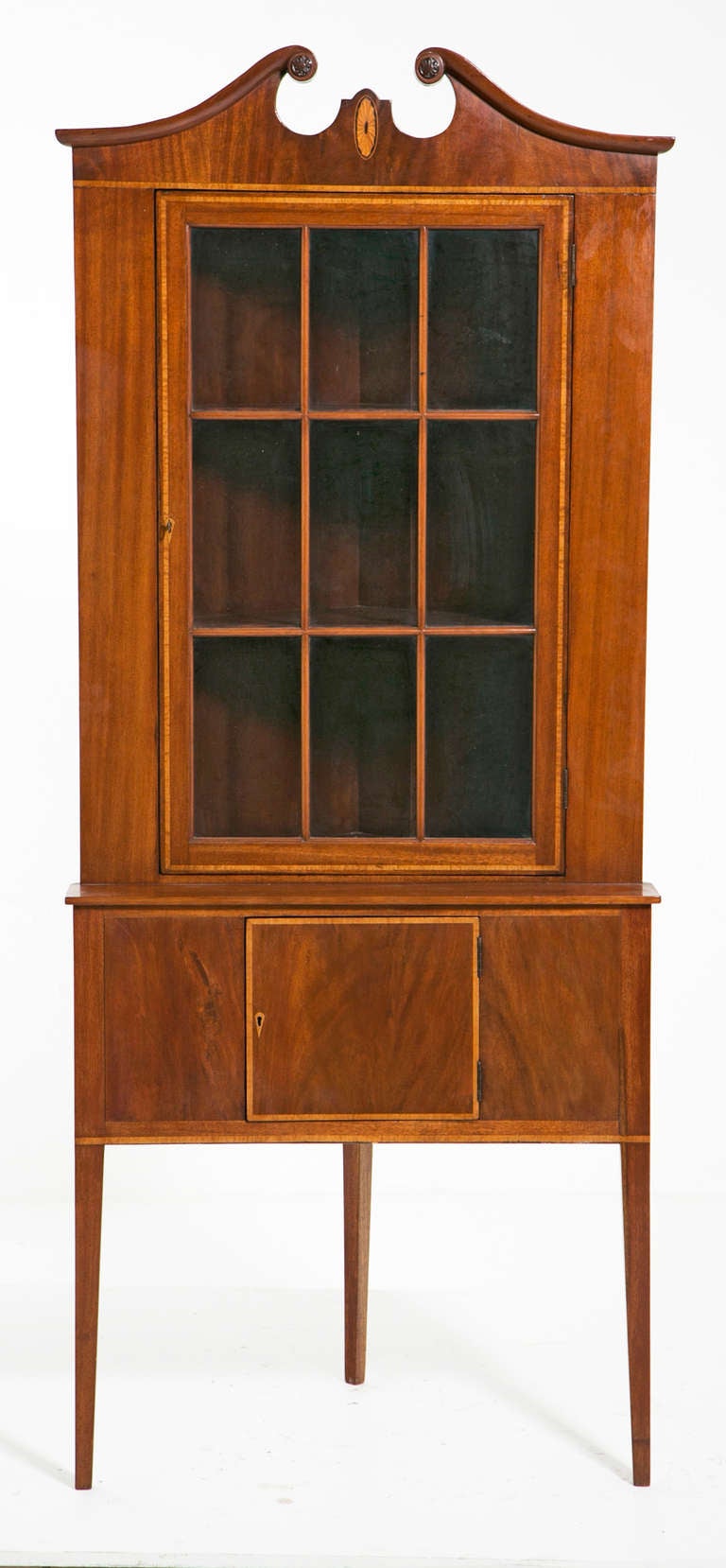 20th Century Pair of Federal Style Corner Cabinets