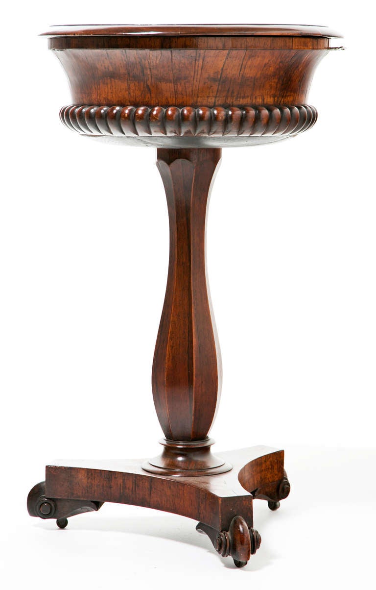 19th Century English Regency Mahogany Tea Poi