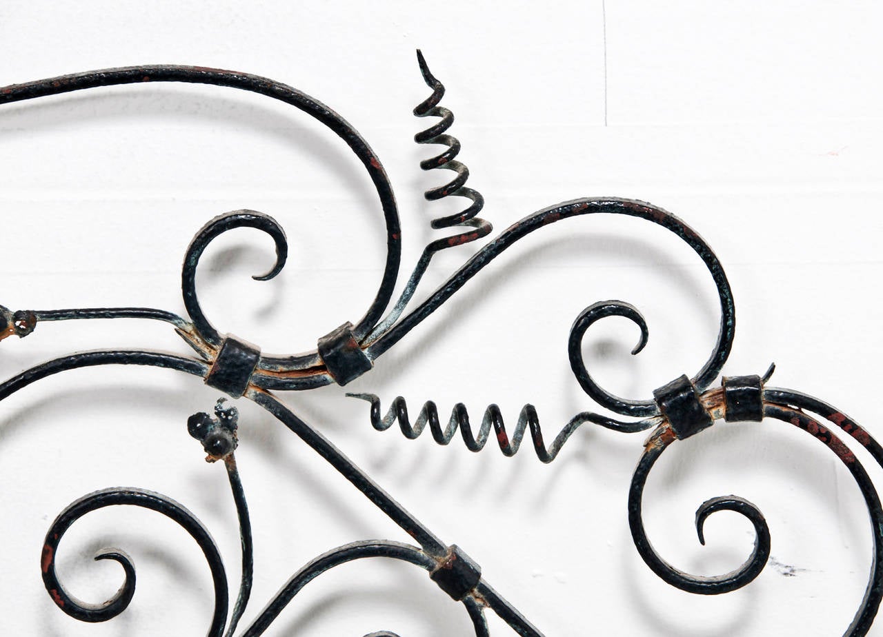 French or Spanish Wrought Iron Garden Gate, circa 1820 1