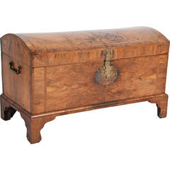 English or Dutch Walnut Trunk C. 1730