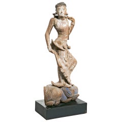 S. E. Asian Carving of an Apsara or Angel
