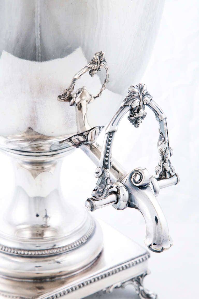 Neoclassical Victorian English Silver Plate Hot Water Urn