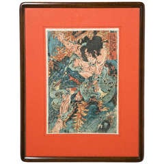 Kuniyoshi, Keya Mura Rokusuke Surrounded By Tengu, Japan 1850