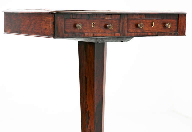 William IV Early 19th Century Regency Rosewood Work Table, England.