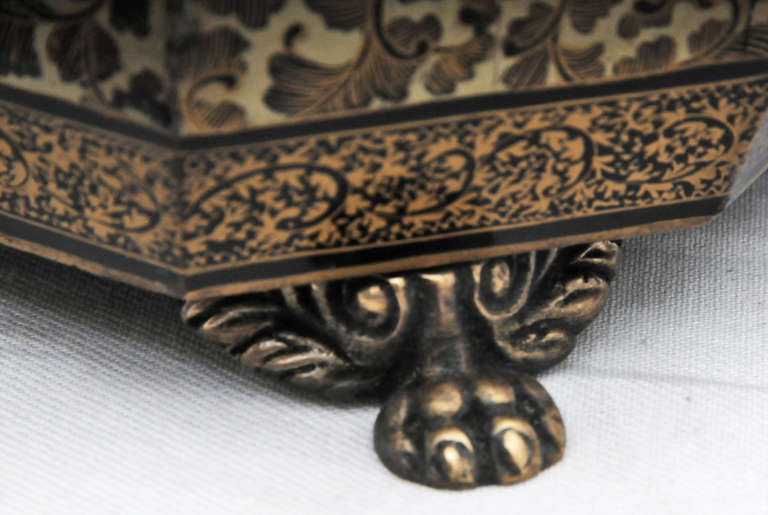 Chinese Export Lacquered Sewing Box 3
