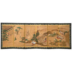 Edo Japanese Mounted Screen on Custom Mount