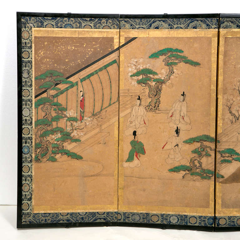 Edo Japanese Mounted Screen on Custom Mount In Good Condition In San Francisco, CA