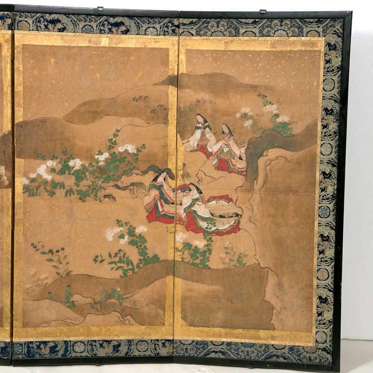 Edo Japanese Mounted Screen on Custom Mount 1