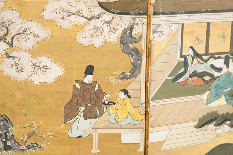 Small Four-Panel Screen, Japanese Meji Period 1