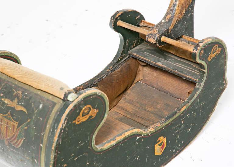Early 19th Century English Rocking Horse or Sled, circa 1820, Old Paint 3