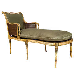Sheraton Painted Fainting Couch, "Duchesse Brisee," England, 1810 3