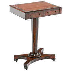 Early 19th Century Regency Rosewood Work Table, England. 4