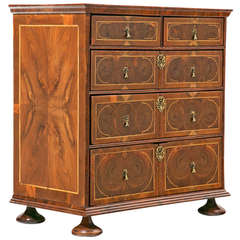 Oyster Veneer English Walnut Chest