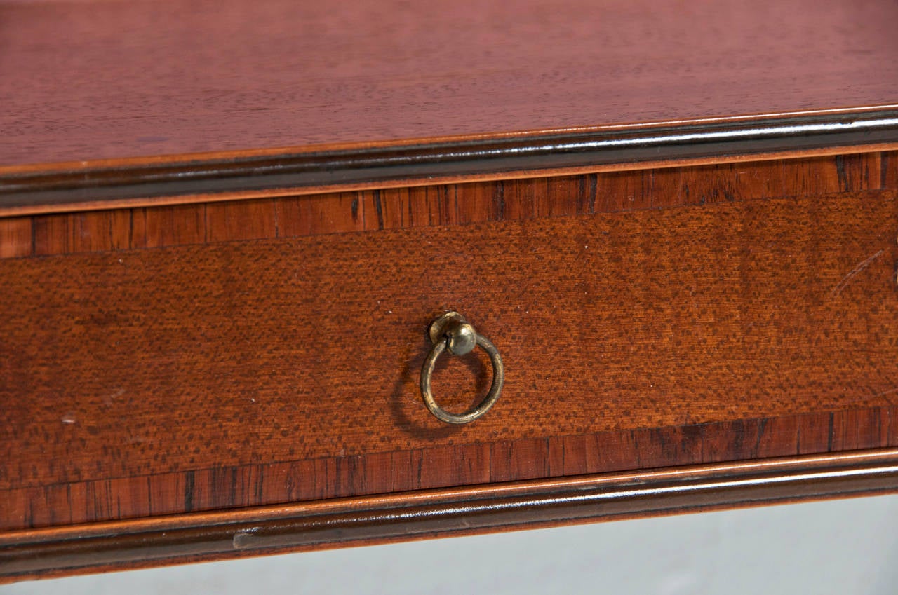 George III Georgian Partridge Wood Shelf with Two Drawers, circa 1800