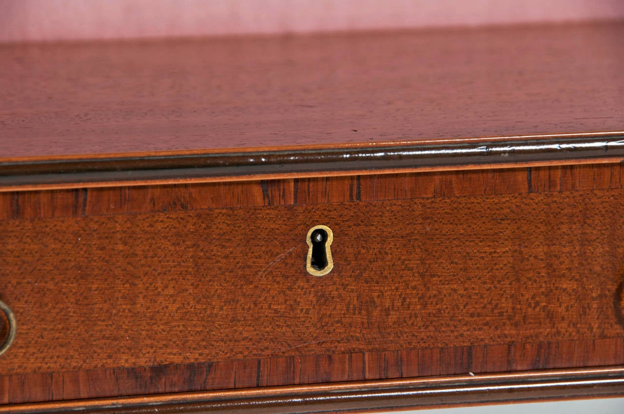 Georgian Partridge Wood Shelf with Two Drawers, circa 1800 In Good Condition In San Francisco, CA