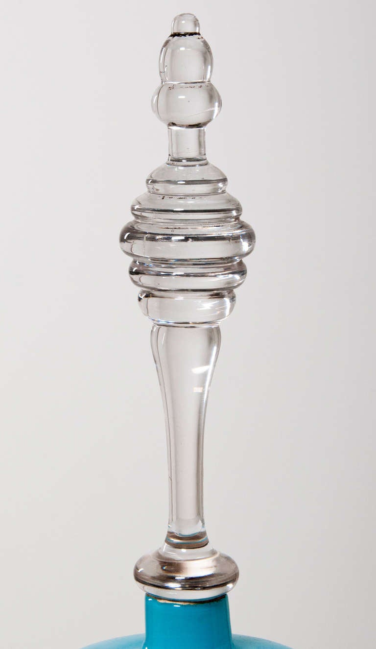 William IV 19th Century Aqua Nailsea Glass Bell England c.1835