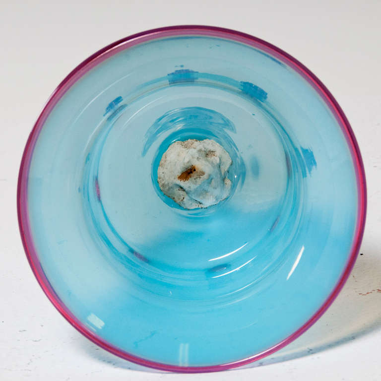 19th Century Aqua Nailsea Glass Bell England c.1835 In Good Condition In San Francisco, CA