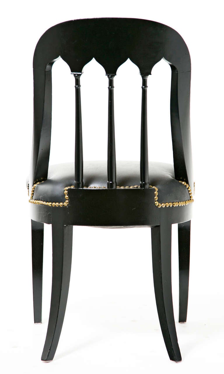 Pair of Ebonized Gothic Chairs 2