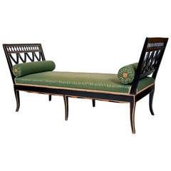 Neoclassical Painted and Gilt Daybed Window Seat, Italy circa 1820