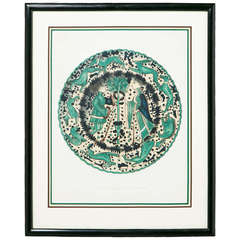 Framed Engraving of a 19th Century French Plate