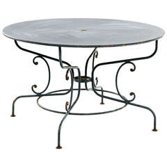 Large Old French Garden Table