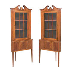 Pair of Federal Style Corner Cabinets