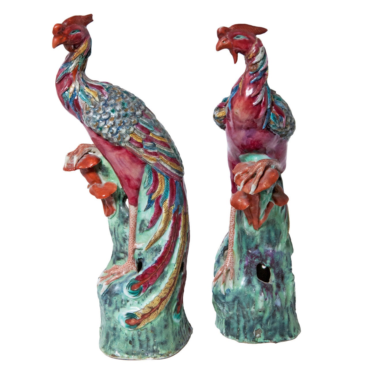 Pair of Phoenix Figurines, circa 1820