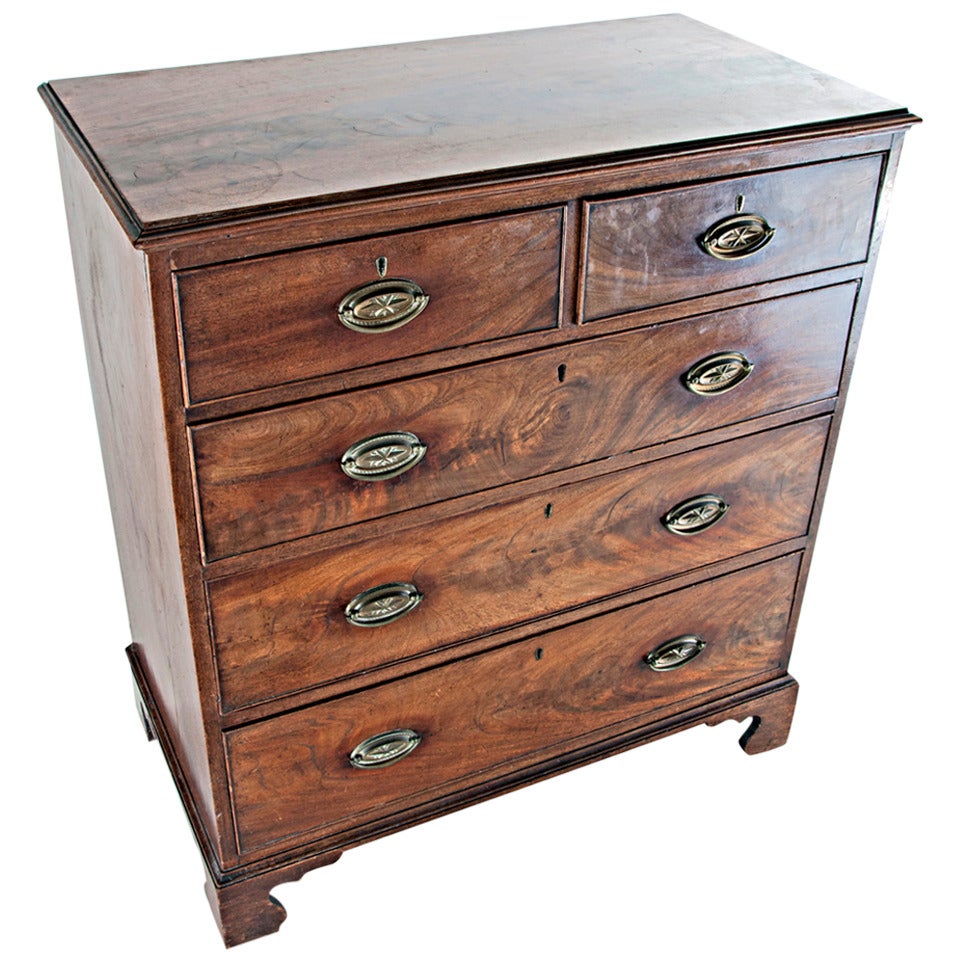 Classic III English Mahogany Chest, circa 1800 at 1stDibs