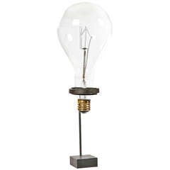 Early Giant Light Bulb on Stand