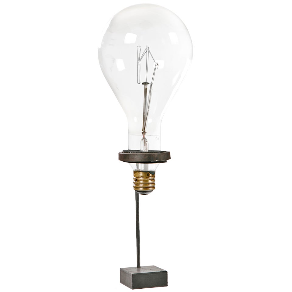 Early Giant Light Bulb on Stand
